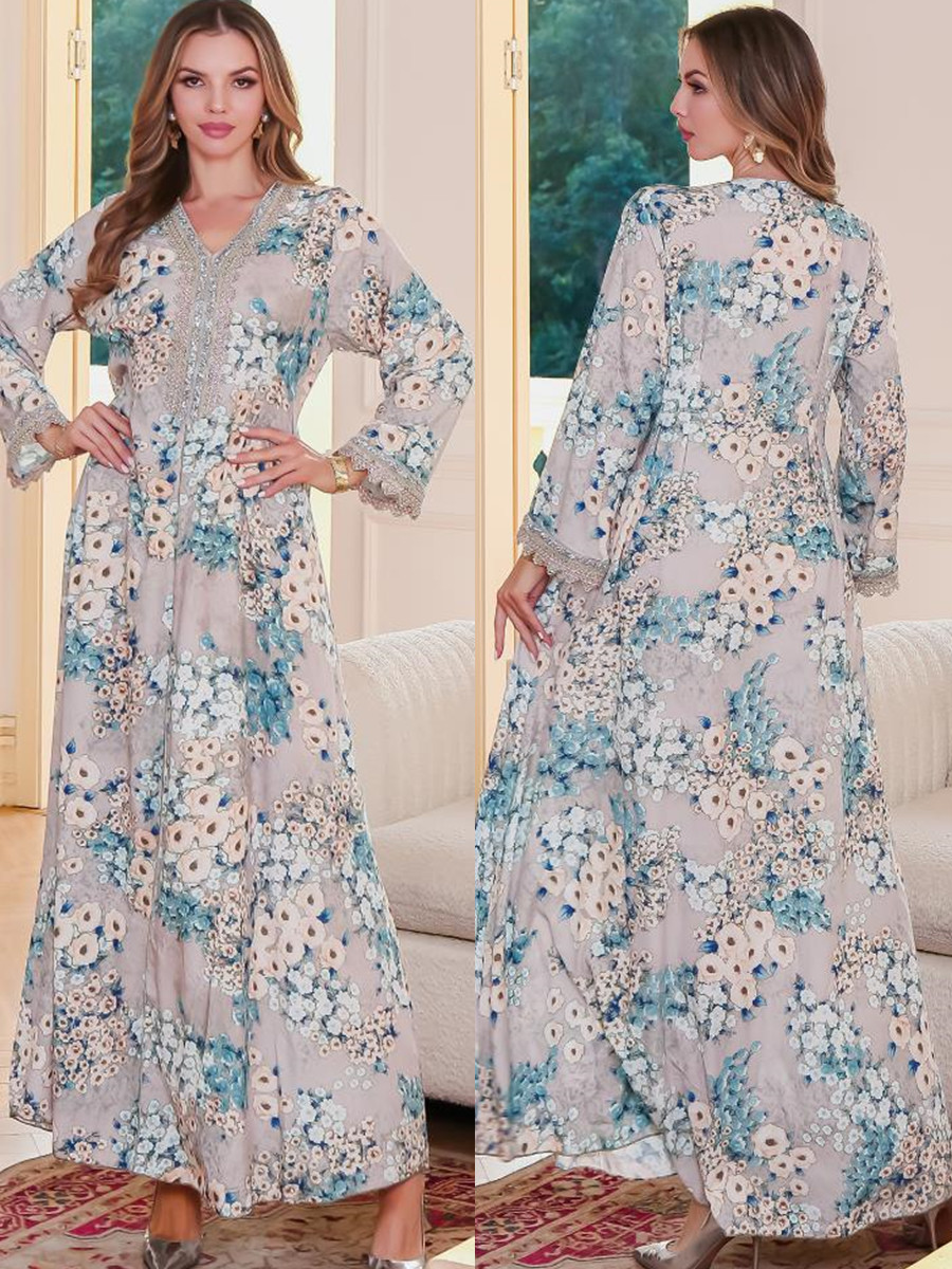 Embroidery Kebaya - Muslimische Frauen Dubai Abaya Luxus Stickerei