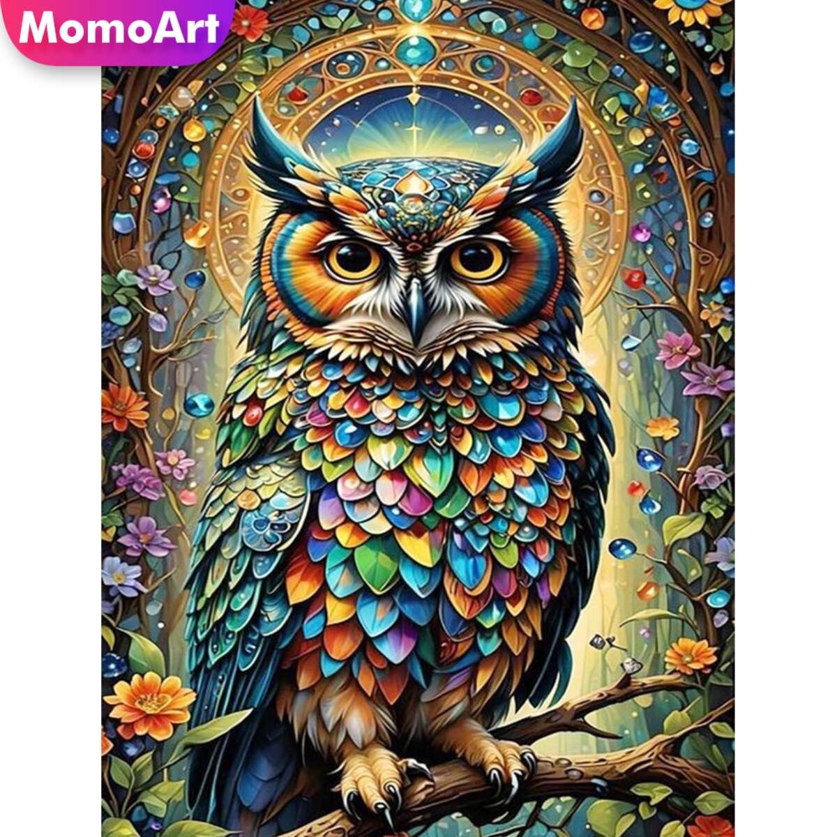 Embroidery Artwork - Momoart Neue Ankunft Diamant Mosaik Eule