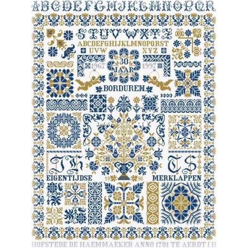 Embroidery Job - 873 Stickerei-Stoff-Set für Kreuzstich, Handarbeit und