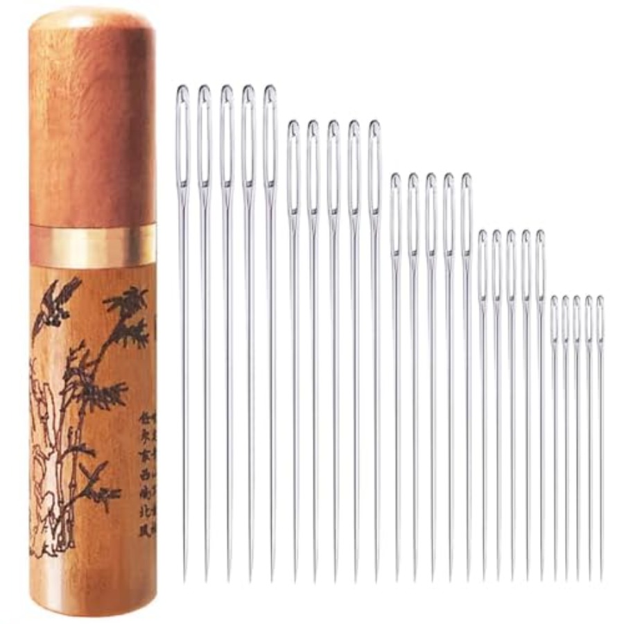 Embroidery Needles - Große Augennadeln, Sticknadeln, Edelstahl, 25 Stück