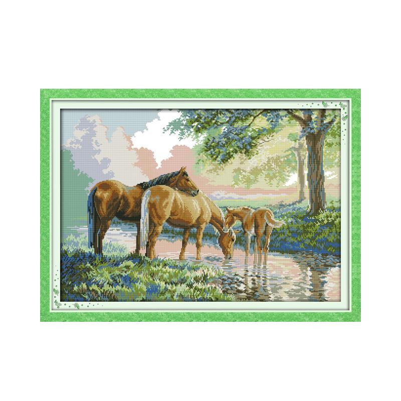 Embroidery Job - Freude Sonntag Kreuz Stich Kit Gestempelt