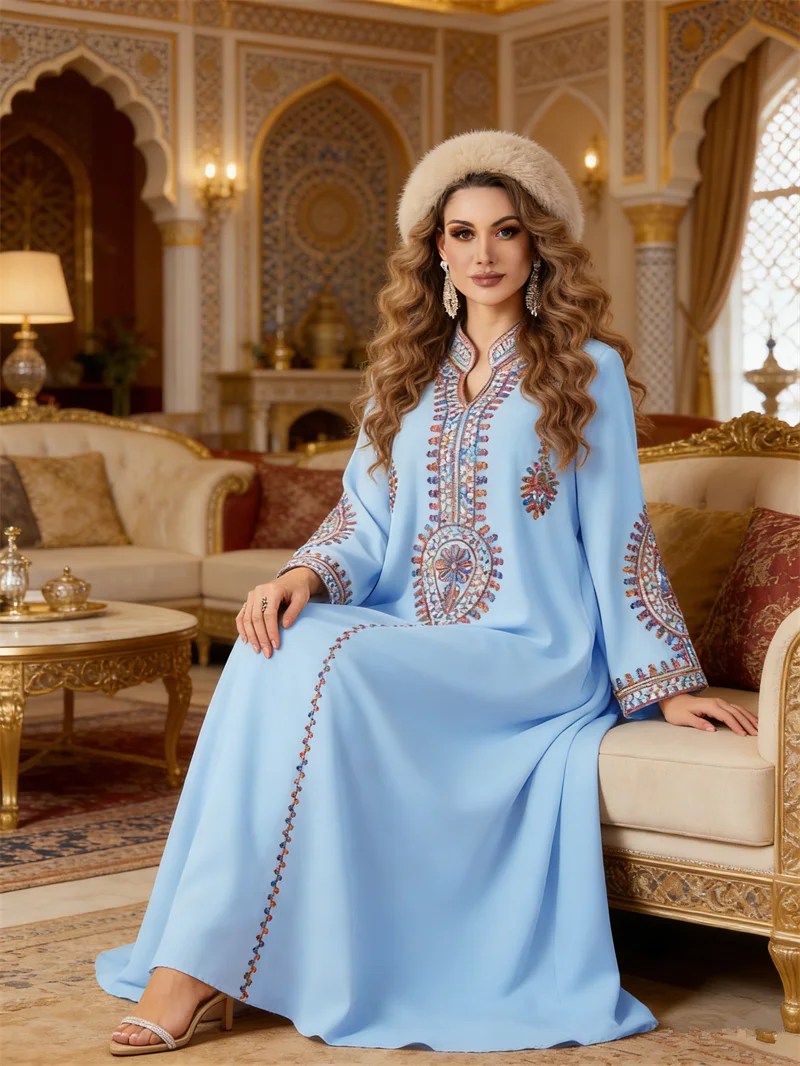 Embroidery Kebaya - Eid Besticktes Partykleid Damen Muslimische Abaya