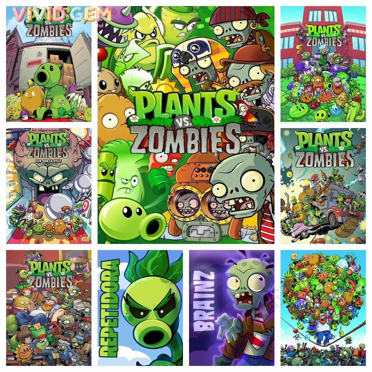 Embroidery Vs Cross Stitch - VIVID GEM 5D DIY Plants vs.