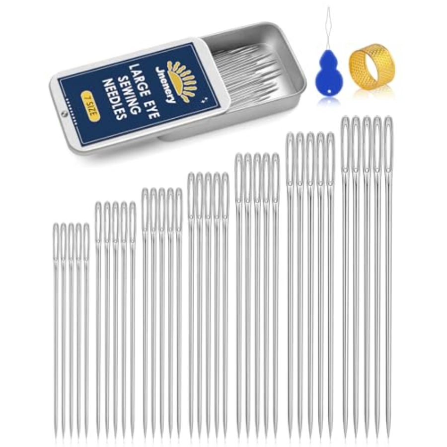 Embroidery Needles - Große Augennadeln, 7 Größen Edelstahlnadeln zum