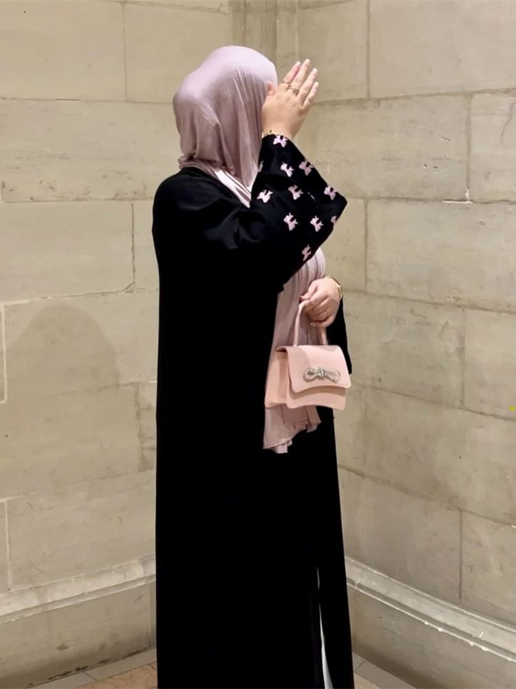 Ramadan Schwarz Herz Abaya Dam – Embroidery Kebaya Bewertung und Preis