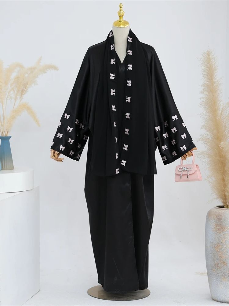 Ramadan Schwarz Herz Abaya Dam – Embroidery Kebaya Bewertung und Preis