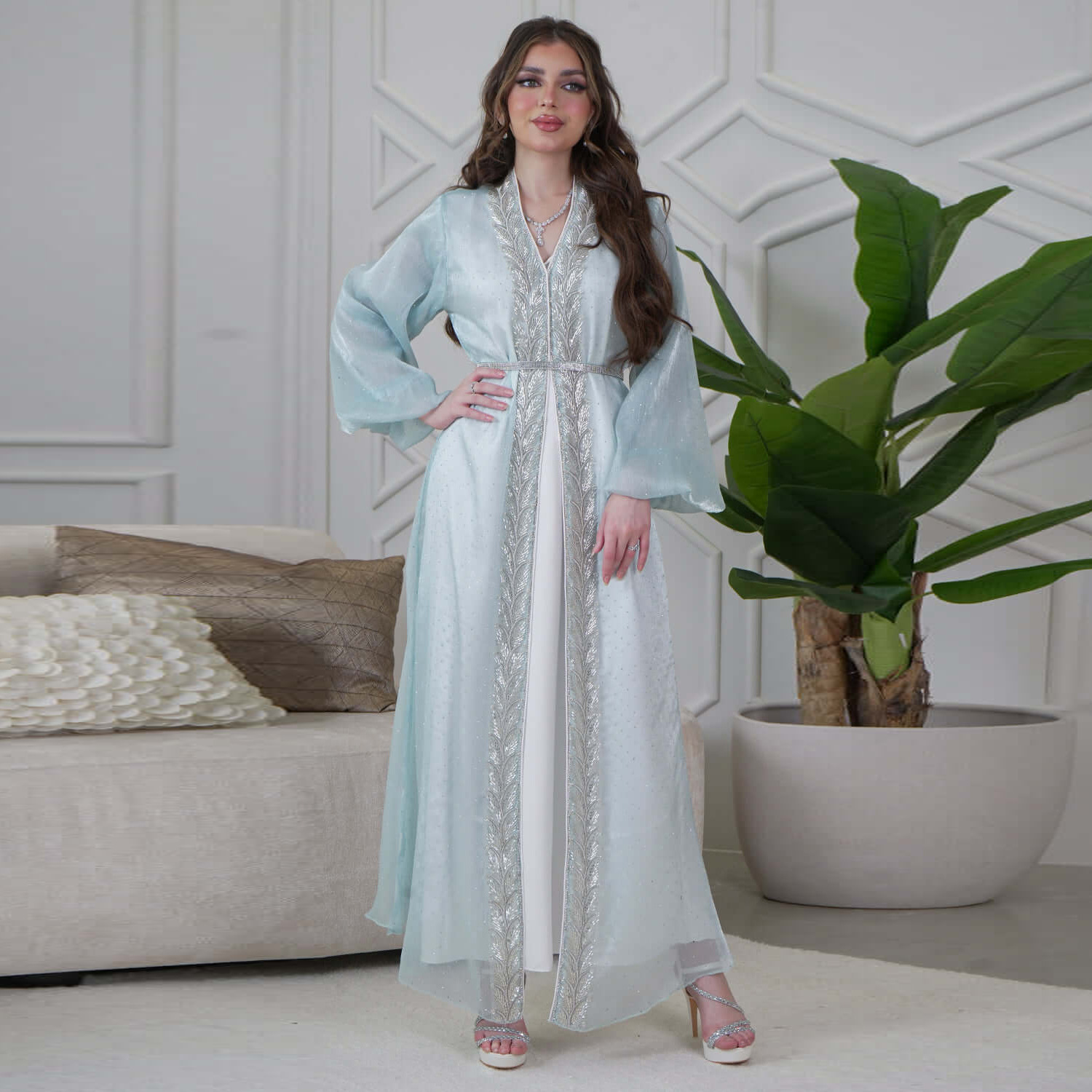 Eid Mubarak Djellaba Kimono Ca – Embroidery Kebaya Bewertung und Preis