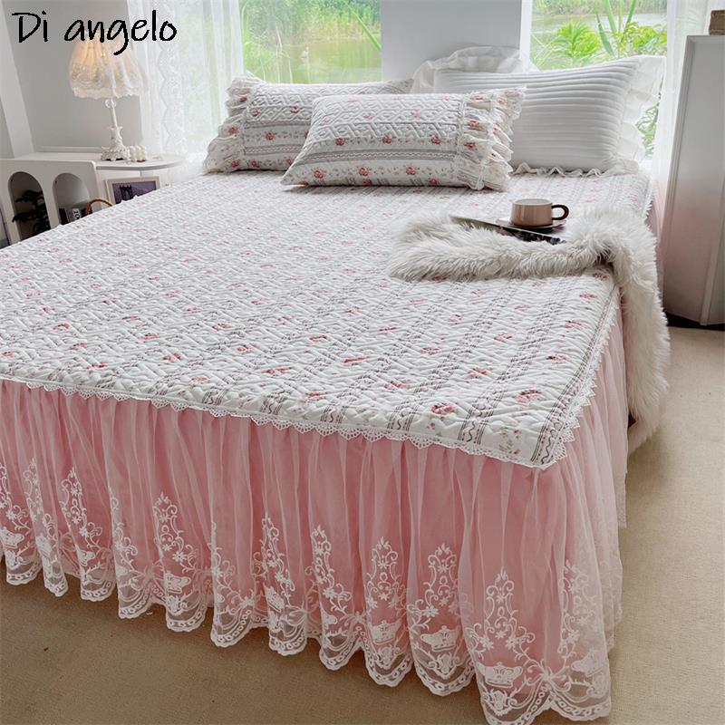 Verdickter Quilt-Bettrock aus  – Embroidery Quilt Cover Bewertung und Preis
