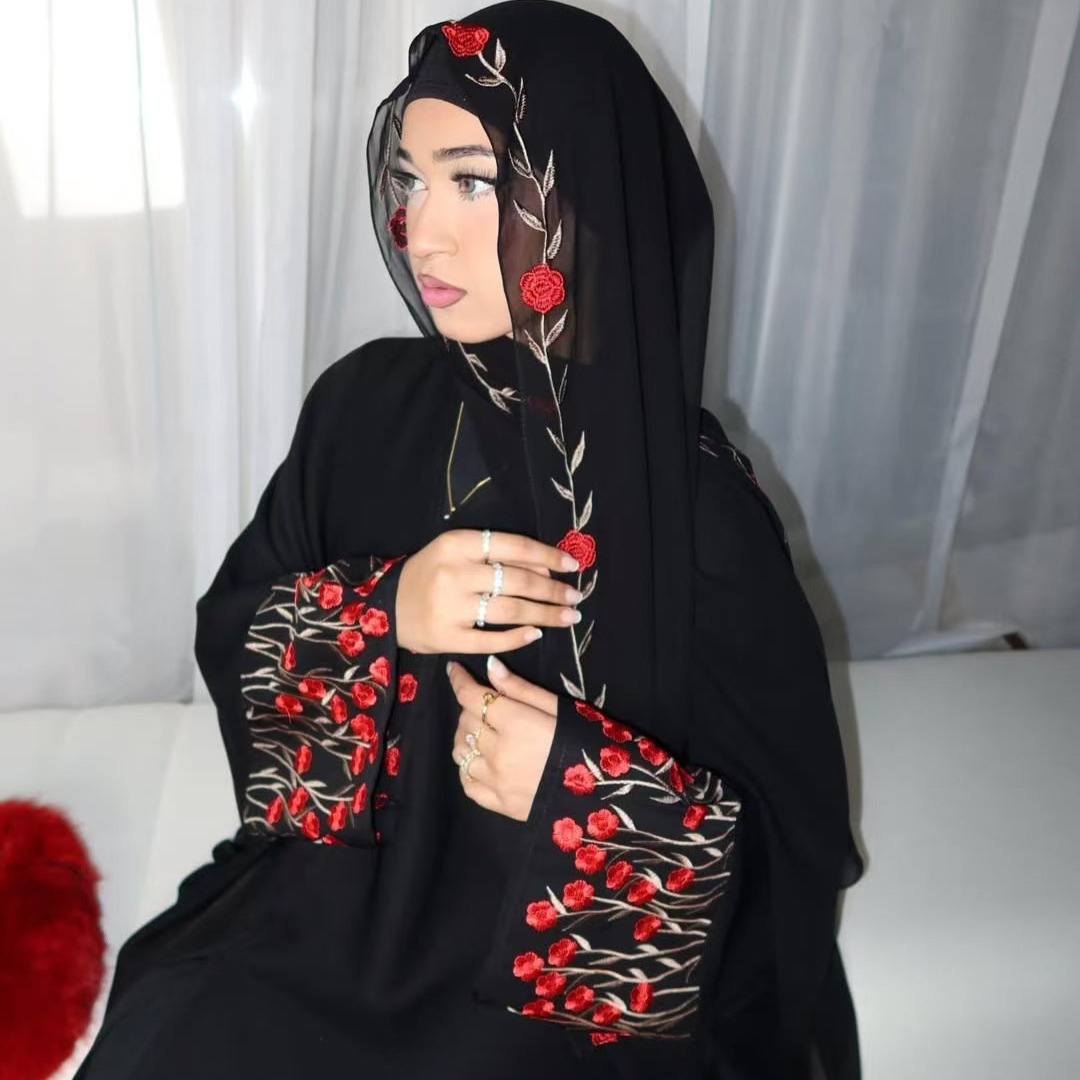 Offene Abaya Dubai Stickerei M – Embroidery Kebaya Bewertung und Preis