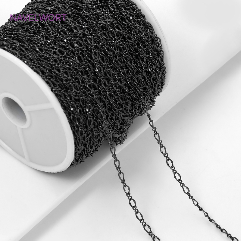 Schwarze ovale dünne Ketten fü – Embroidery Artwork Bewertung und Preis