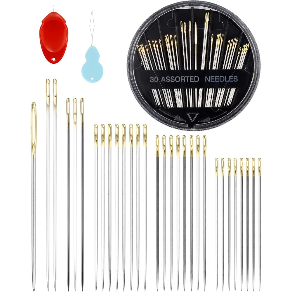 30-teiliges Stahl-Handnähnadel – Embroidery Needles Bewertung und Preis