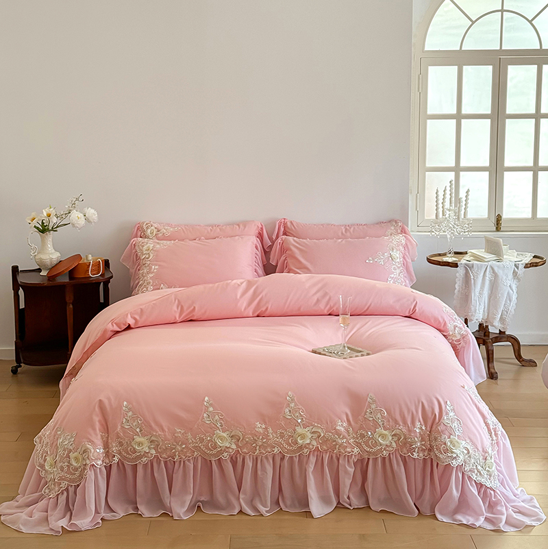 Elegante Spitze Rose Stickerei – Embroidery Quilt Cover Bewertung und Preis