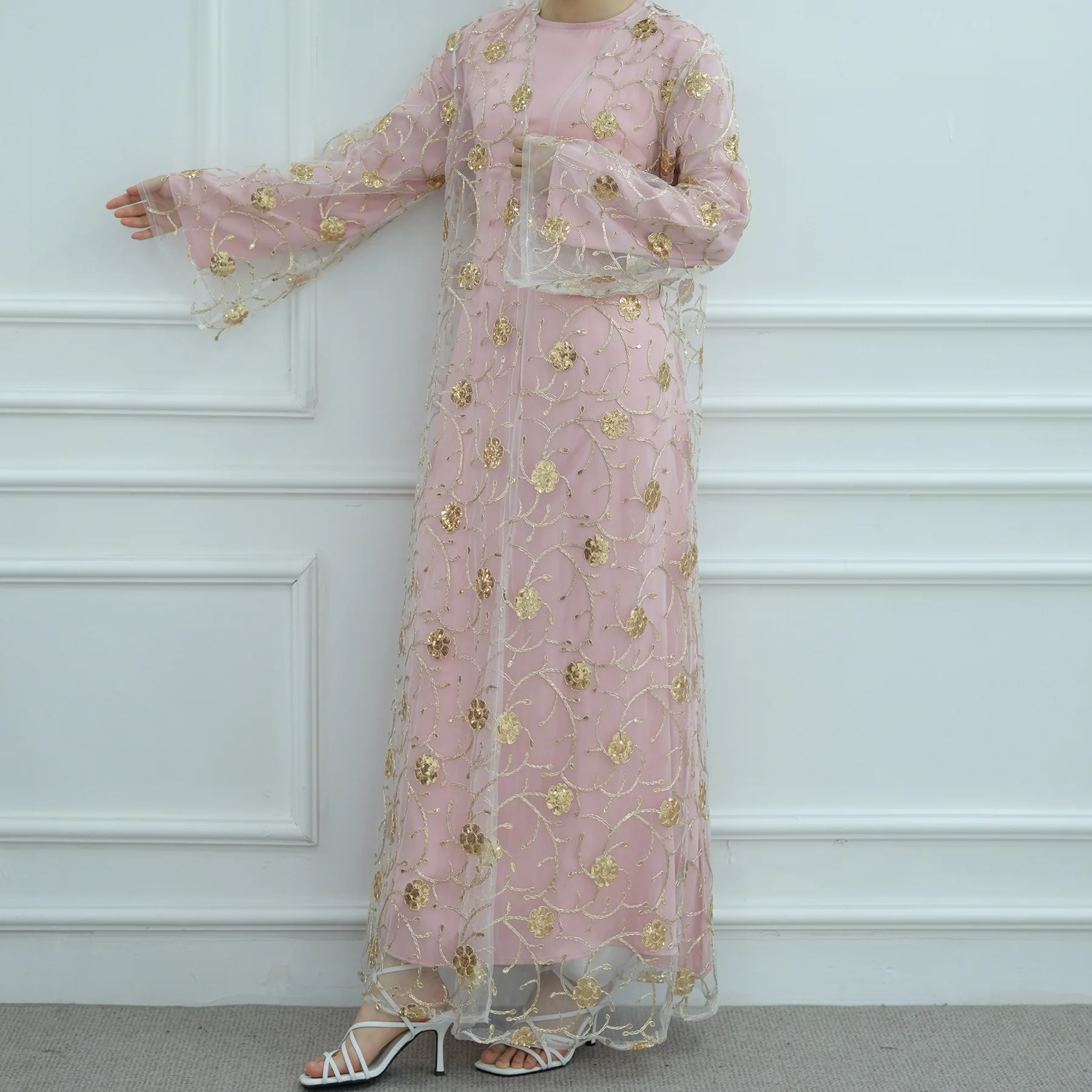 Muslimischer Netz-Kimono Cardi – Embroidery Kebaya Bewertung und Preis