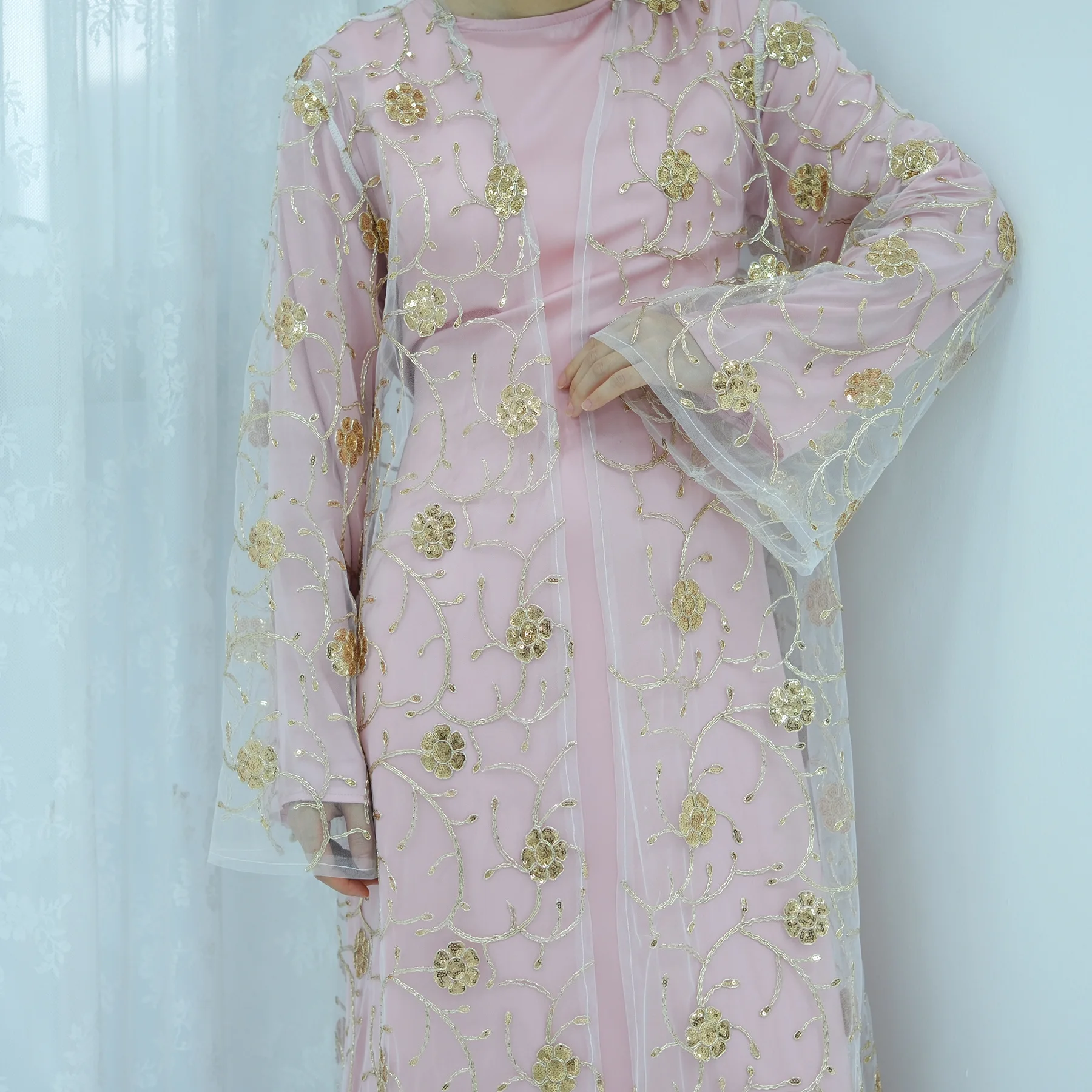 Muslimischer Netz-Kimono Cardi – Embroidery Kebaya Bewertung und Preis