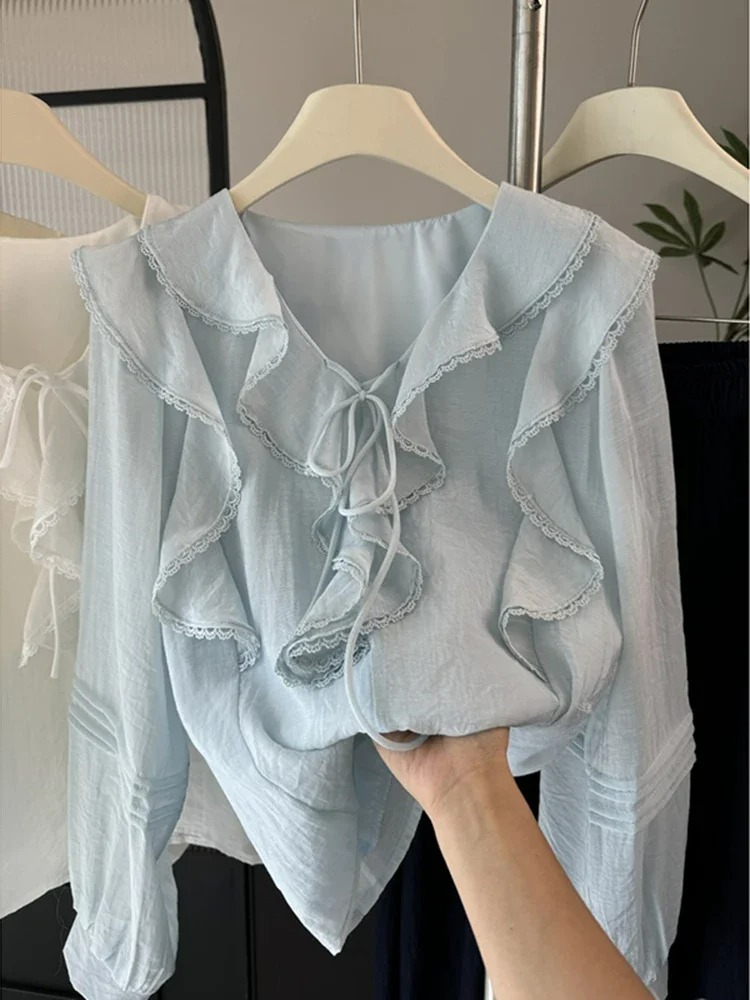 Französische V-Ausschnitt Blus – Embroidery A Bewertung und Preis