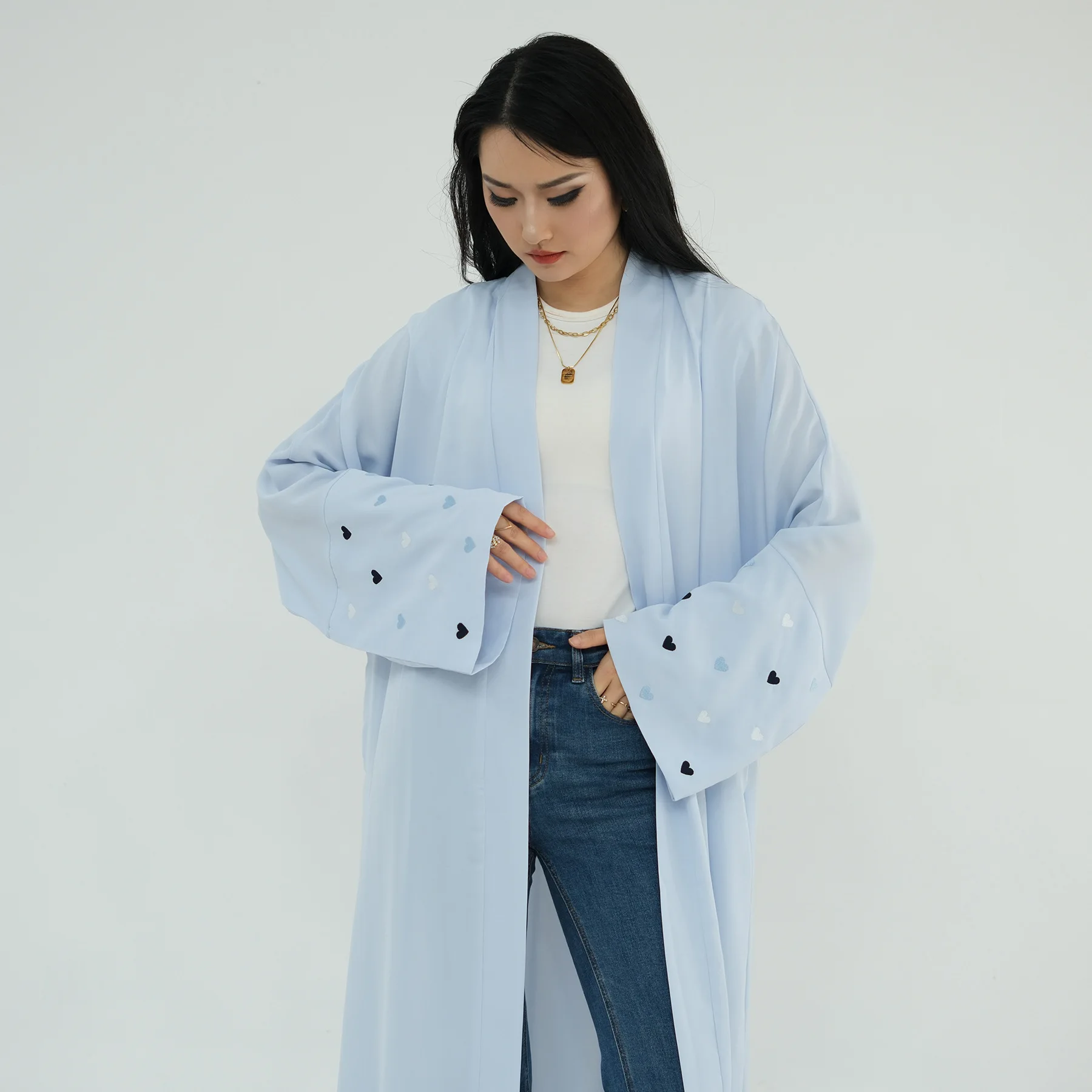 Eid Herz-Stickerei Langes Gewa – Embroidery Kebaya Bewertung und Preis